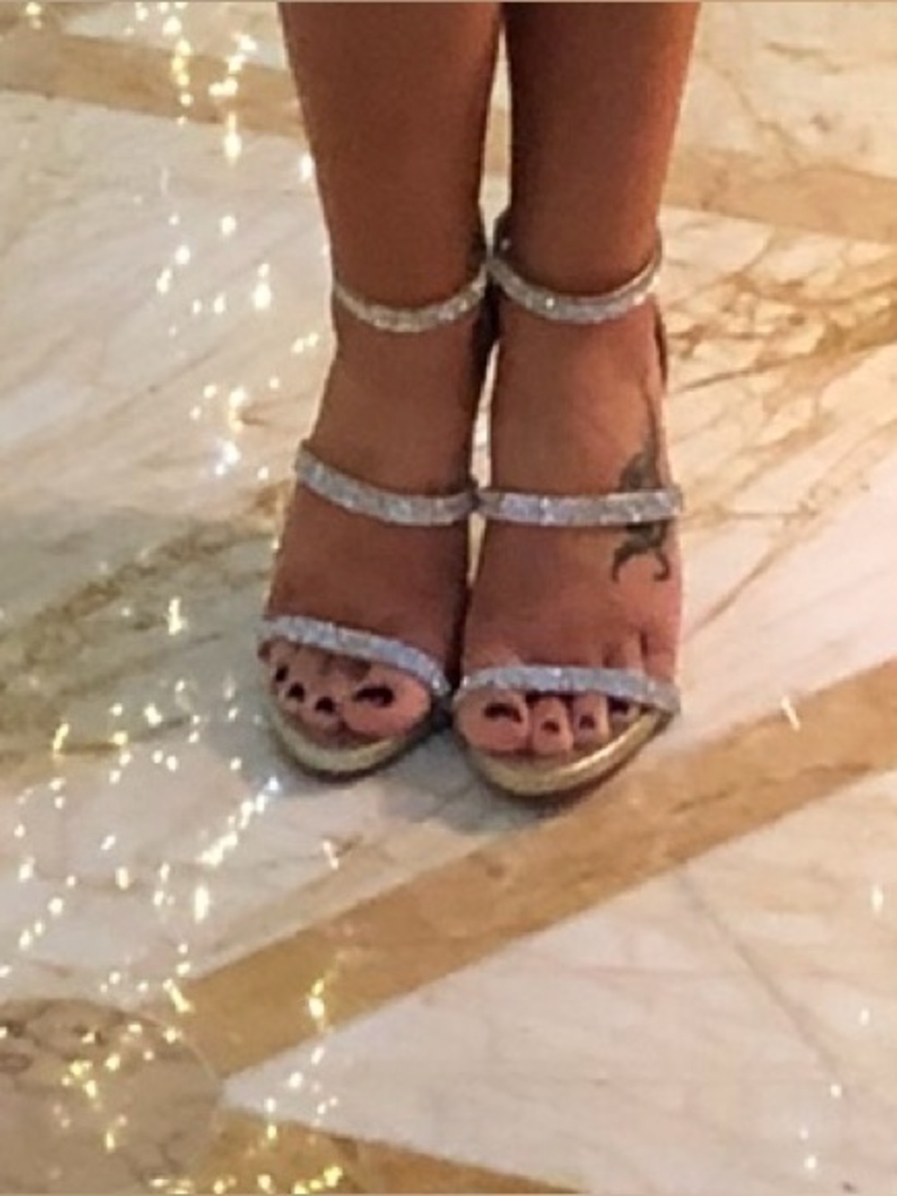 Kelly & Katie Metallic silver Strappy heels